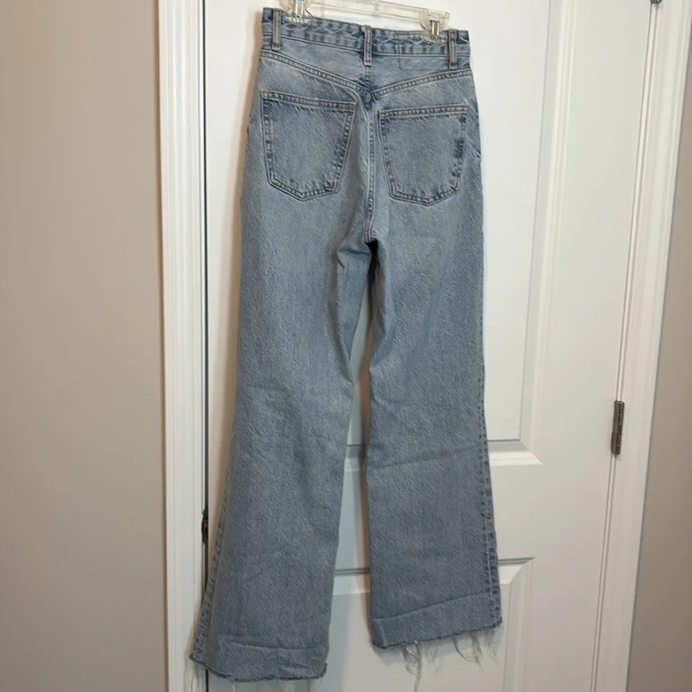 Zara TRF Light Blue Distressed Wide Leg Jeans
Discontinued style! - Picture 6 of 9